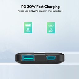 پاوربانک راوپاور مدل RP-PB1236 ظرفیت 10000 میلی آمپر ساعت