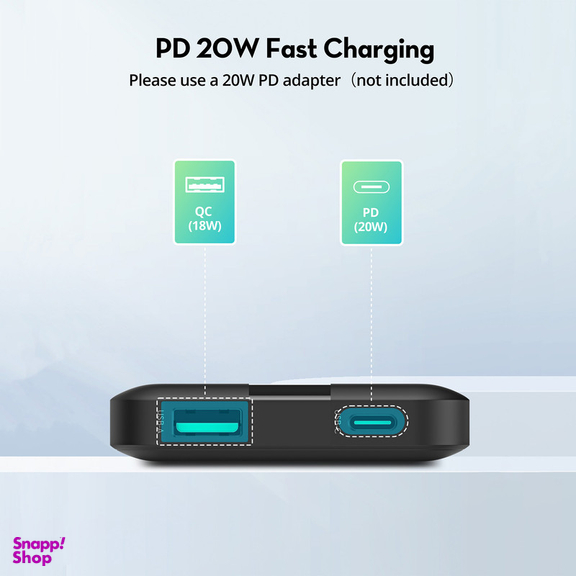 پاوربانک راوپاور مدل RP-PB1236 ظرفیت 10000 میلی آمپر ساعت