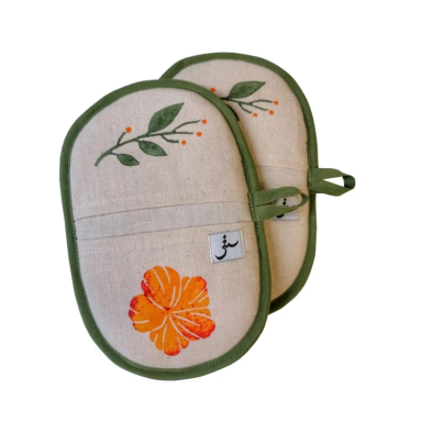 دستگیره هلالی مدل گل نارنجی