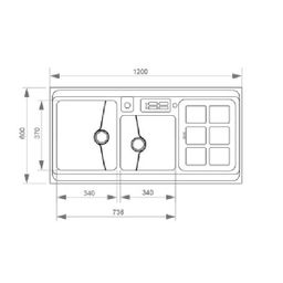 سینک ظرفشویی اخوان مدل NEW-320 روکار