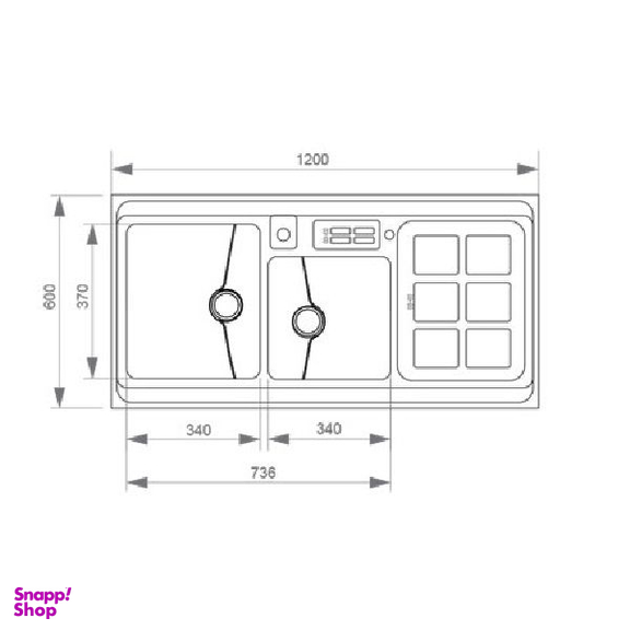 سینک ظرفشویی اخوان مدل NEW-320 روکار