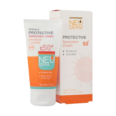 کرم ضد آفتاب رنگی فاقد چربی نئودرم مدل SPF50 حجم 50 میلی لیتر