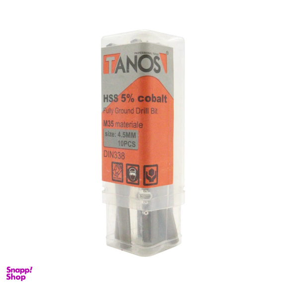 مته کبالت تانوس مدل YP-HSS-SIZE04.5 سایز 4.5 میلی متر مجموعه 10 عددی