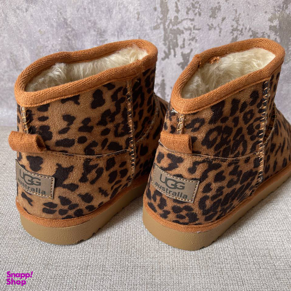 نیم بوت زنانه طرح آگ مدل پلنگی