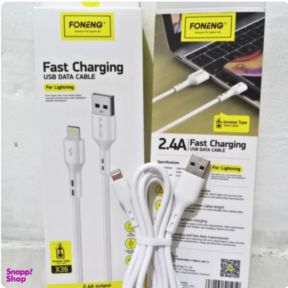 کابل شارژ USB به Lightning فوننک مدل X36 طول 2 متر