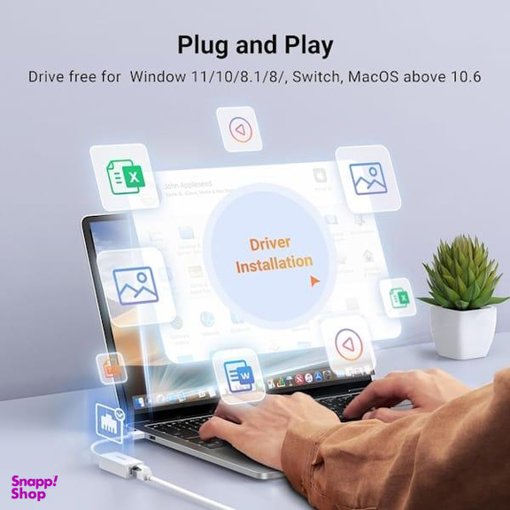 تبدیل USB 2.0 به Ethernet یوگرین مدل CR110 کد 20253