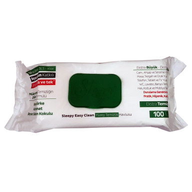 دستمال مرطوب تمیزکننده سطوح اسلیپی مدل Easy Clean بسته 100 عددی