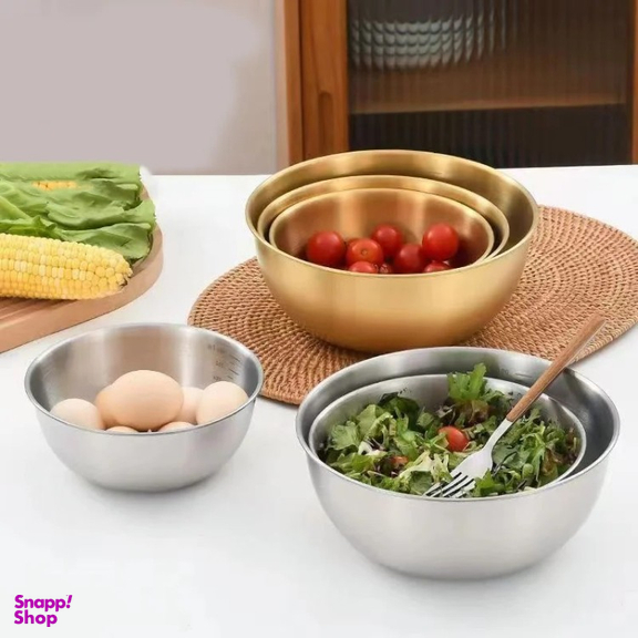 کاسه استیل مدل پاستا مجموعه 3 عددی