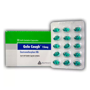 کپسول دکسترومتورفان ژلوکاف 15 میلی گرم دانا بسته 30 عددی