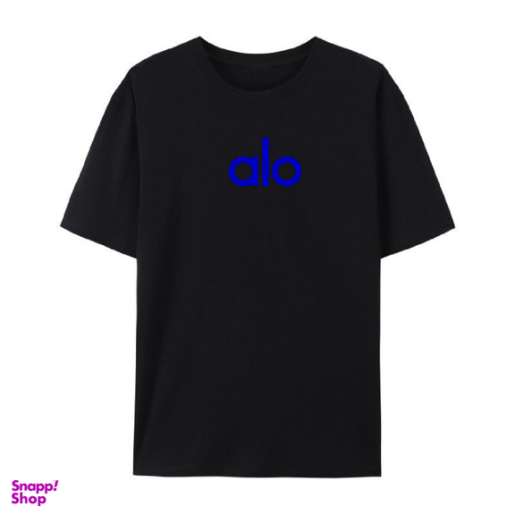 تیشرت لانگ کد TL40 طرح alo رنگ مشکی