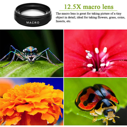 لنز دوربین گوشی موبایل تیراکس مدل Apexel 0.45X Wide-Angle And 12.5X Macro Lens بسته 2 عددی