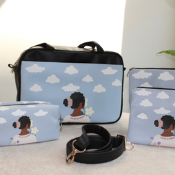 ست ساک ورزشی و کیف آرایشی مدل دختر ابری مجموعه 4 عددی