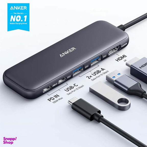 USB هاب 5 پورت Type-C انکر مدل 332