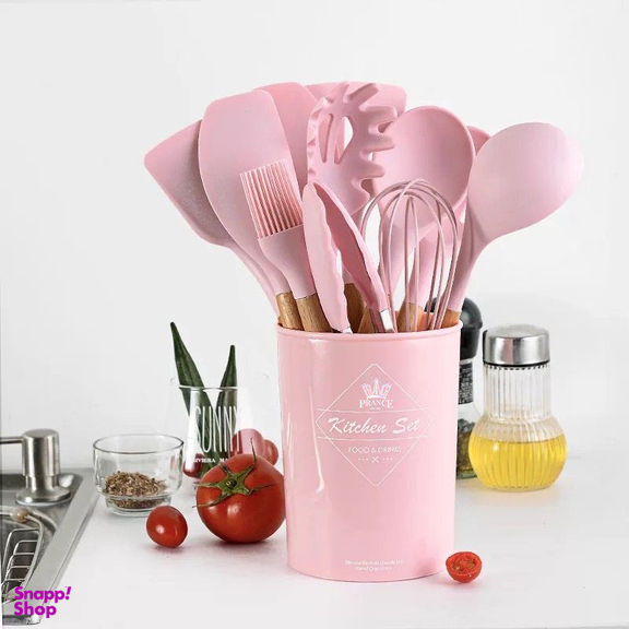 سرویس کفگیر و ملاقه 12 پارچه مدل کیچن ست silicone