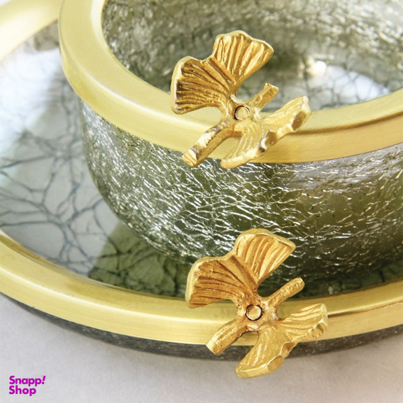 ست پیاله و پيش دستی برنجی سالینو کد B-20102011 بسته 12 عددی