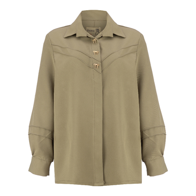 شومیز زنانه السانا مدل هوناز کد 217210 رنگ سبز یشمی