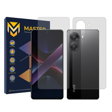 محافظ صفحه نمایش شفاف مستر مدل Resistant مناسب گوشی موبایل شیائومی Poco X7 Pro به همراه محافظ پشت گوشی