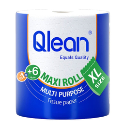 دستمال کاغذی ماکسی رول سفید کیولین مدل دو لایه پلاستیک سایز XXL