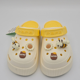 صندل بچگانه پاپا مدل کراکس کد 25335 رنگ کرم زرد