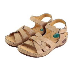 صندل زنانه شهپر مدل پرستو رنگ کرم