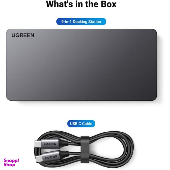 داک استیشن 100 وات 9 پورت USB-C یوگرین مدل CM615 کد 90912