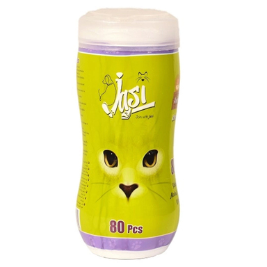 دستمال مرطوب مخصوص حیوانات ژاسی مدل Bigi بسته 80 عددی