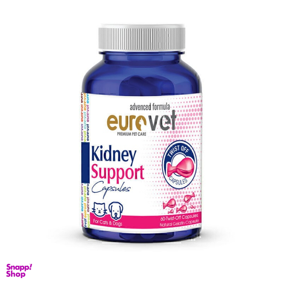 قرص مکمل تقویتی سگ و گربه یوروپت مدل Kidney Support بسته 60 عددی