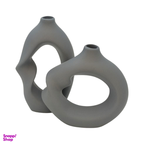گلدان دکوری مدل پیچی کد 305031 مجموعه 2 عددی