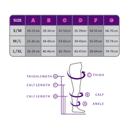 جوراب واریس مدل سیلیکون دار بالای ران کد BG