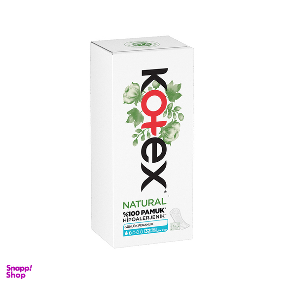 پد روزانه کوتکس مدل Natural بسته 32 عددی