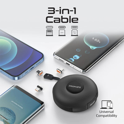 کابل تبدیل USB-C به USB-C/ microUSB / لایتنینگ پرومیت مدل QUIVER.B طول 1 متر