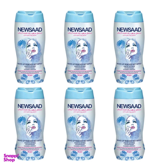 دستمال مرطوب نیوساد مدل S06 شش بسته 64 عددی