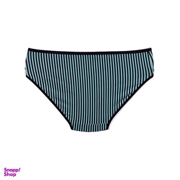 شورت زنانه اسلیپ میسپل طرح راه راه کد BLU-1059-10 رنگ آبی