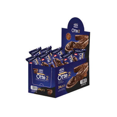 ویفر کرم دار شکلاتی نظری وزن 45 گرم بسته 24 عددی