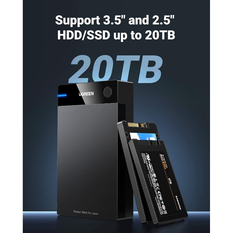 باکس هارد 3.5/2.5 اینچ HDD/SSD USB 3.0 یوگرین مدل US222