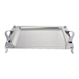 سینی بزرگ استیل پایه دار مات کد 4044