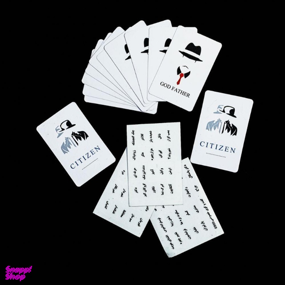 ماسک ایفای نقش مدل ماموت اشرافی رنگ مشکی بسته 12 عددی به همراه 30 عدد کارت بازی