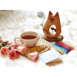 مجسمه کارکیا طرح گربه و ماهی کد W05