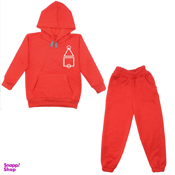 ست هودی و شلوار پسرانه مدل بازی مرکب A112 رنگ آبی