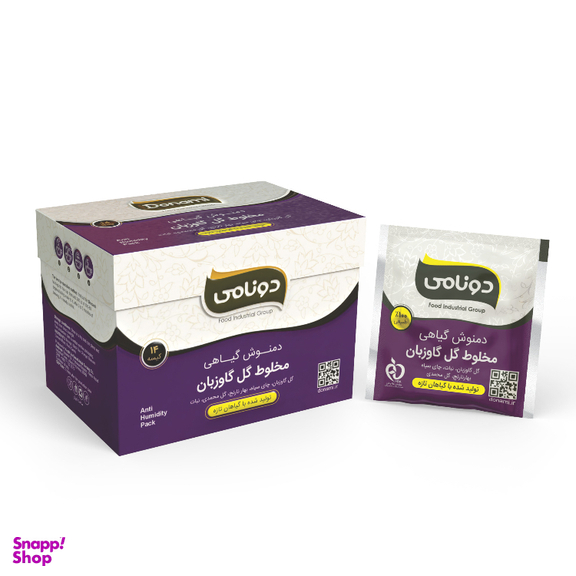 دمنوش گیاهی مخلوط گل گاوزبان دونامی بسته ۱۴ عددی