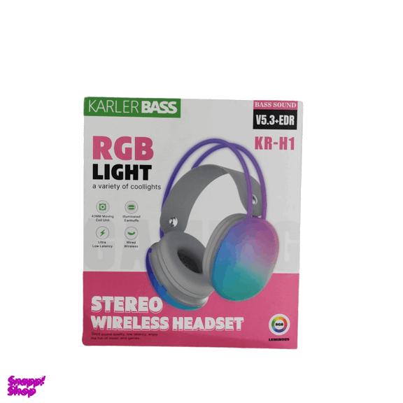 هدفون بی سیم بلوتوثی مدل RGB Light KR-H1