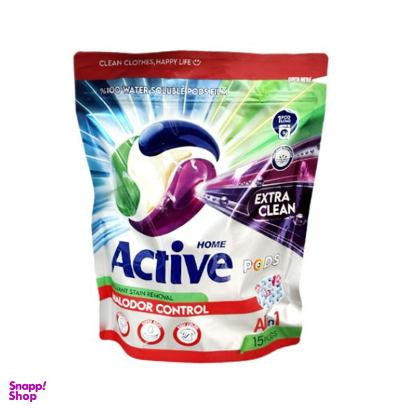 قرص ماشین لباسشویی اکتیو کد 216 وزن 500 گرم بسته 15 عددی