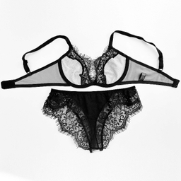 ست سوتین و شورت زنانه نوشه پوش مدل پلانچ کد 85001 رنگ طوسی