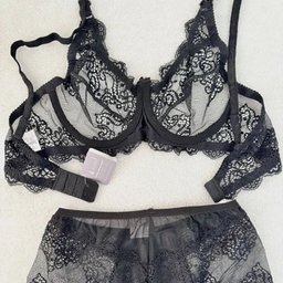 ست شورت و سوتین زنانه ژوبین کد 1166 رنگ مشکی