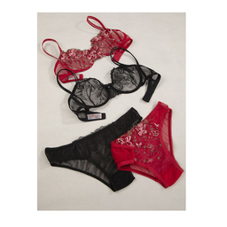 ست شورت و سوتین توری گلدوزی فنردار بارون کد 335 رنگ سفید