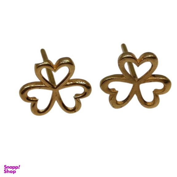 گوشواره طلا 18 عیار زنانه مدل شبدر