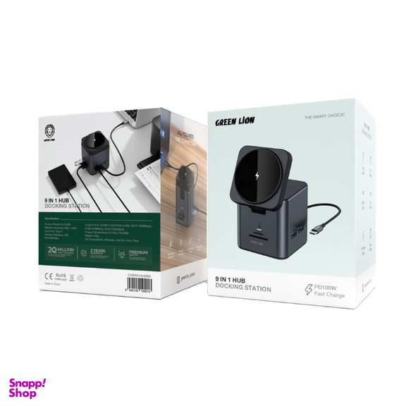 هاب 9 پورت USB-C گرین لاین مدل Docking Station