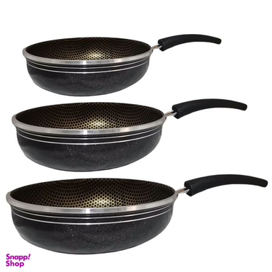 سرویس ماهیتابه گرانیتی کد M1G بسته 3 عددی