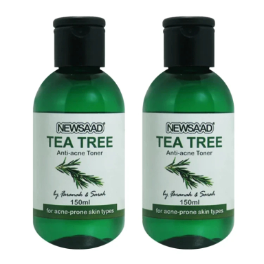تونر پاک کننده صورت نیوساد مدل Tee Tree مناسب پوست آکنه ای حجم 150 میلی لیتر بسته 2 عددی