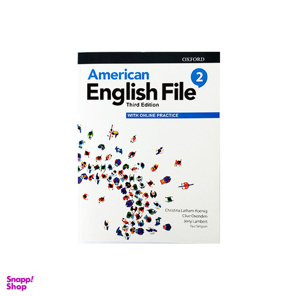 کتاب امریکن انگلیش فایل 2 ویرایش سوم اثر جمعی از نویسندگان انتشارات آکسفورد به همراه کتاب کار